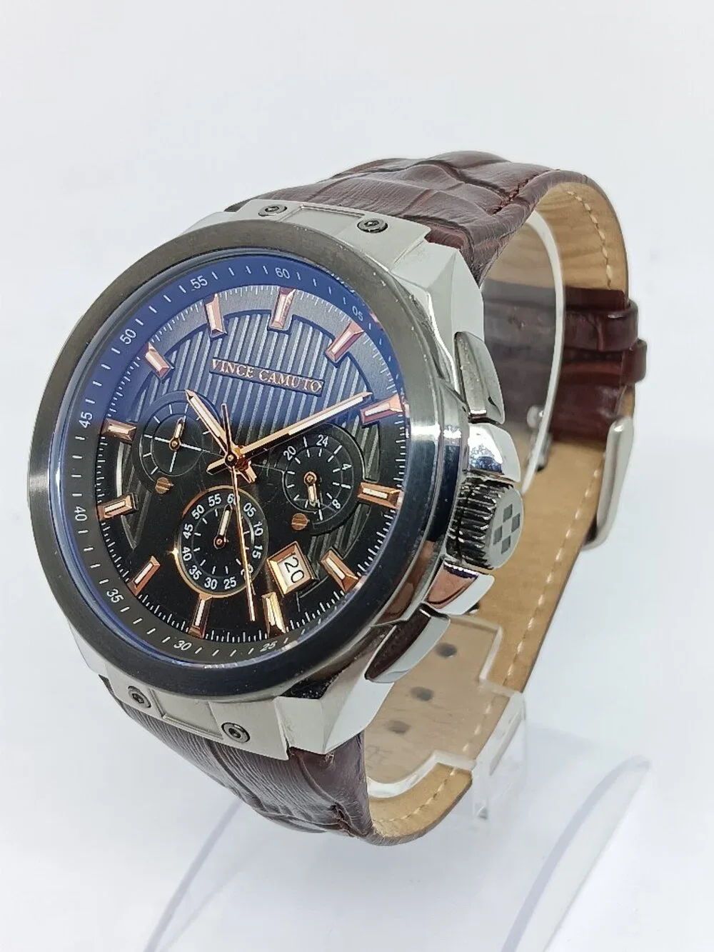 Vince Camuto VC/11111DGSG Men's 44mm S/Steel Black Dial Multifunction Watch